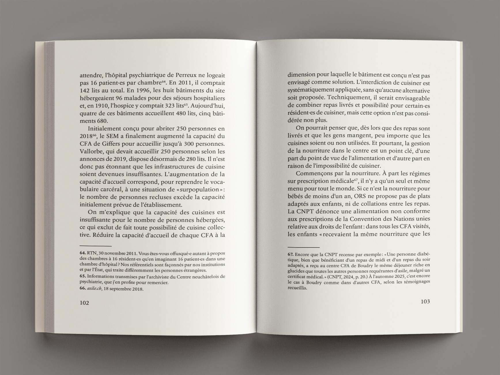 <i>Les centres fédéraux d’asile</i>, Megane Lederrey, 2026, p. 102-103