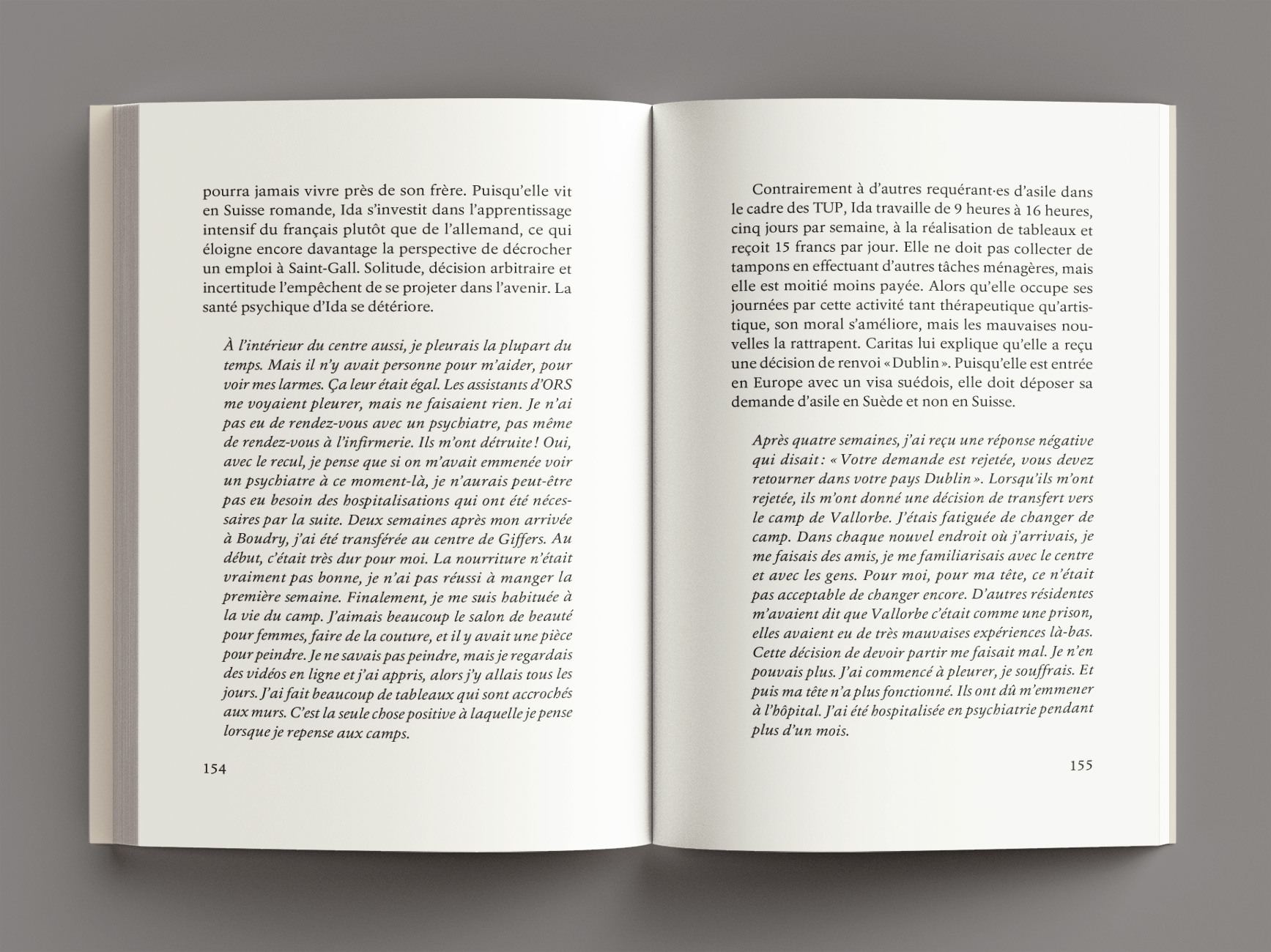 <i>Les centres fédéraux d’asile</i>, Megane Lederrey, 2026, p. 154-155