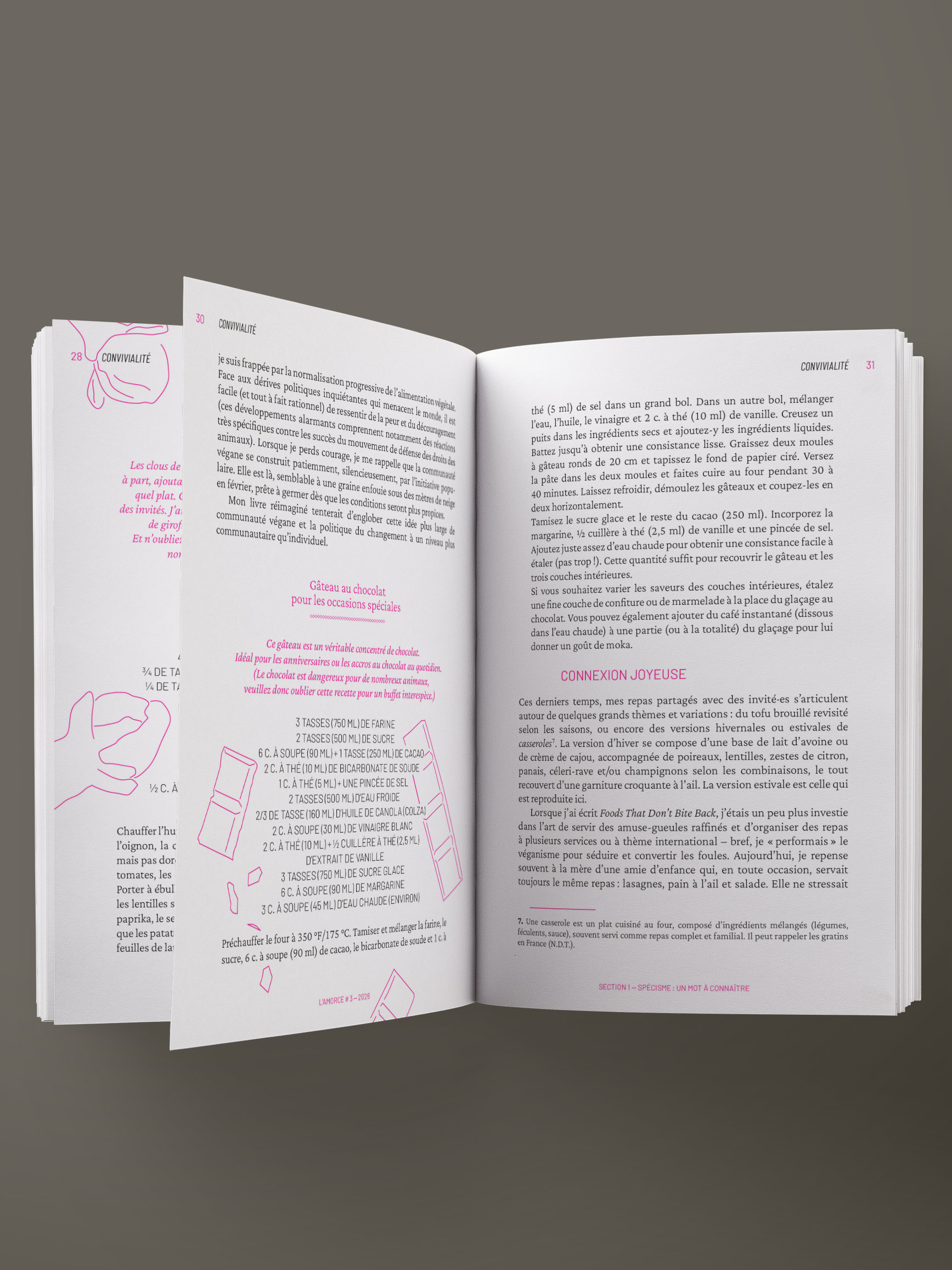 Retour sur <i>Des plats qui ne mordent pas</i>, 25 ans plus tard », par Sue Donaldson, chercheuse affiliée au Département de philosophie de l'Université Queen’s (Ontario), coautrice de <i>Zoopolis. Pour une théorie des droits des animaux</i>, avec Will Kimlycka. Dessins : Mélanie M. Marbach