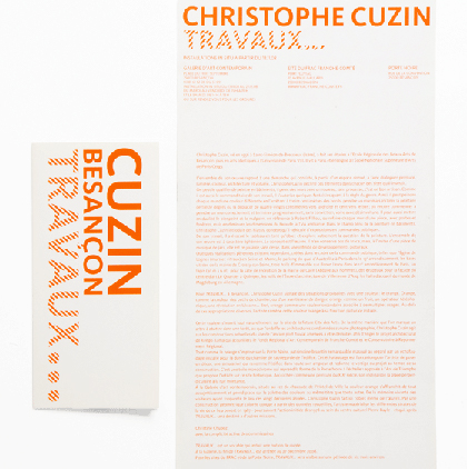 Carton-dpliant et flyer exposition C. Cuzin