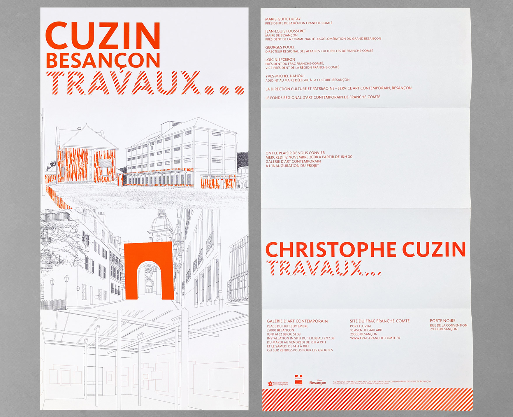 Carton-dépliant exposition C. Cuzin